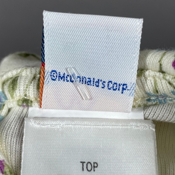 NEW Vintage McDonalds McKids Jumper Dress Set Girls 12 Months purple blue floral - Picture 9 of 12